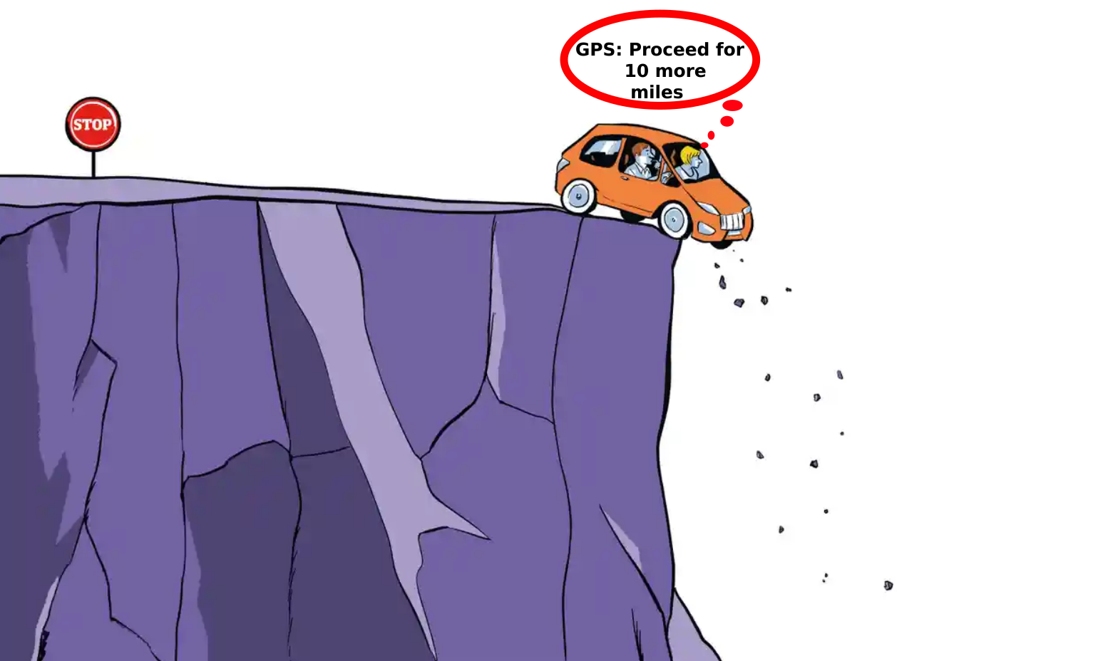 GPS:Proceed for 10 more miles